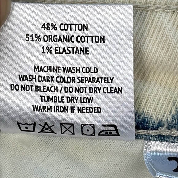 New Oak & Acorn Ninety Three Long Cut Off Frayed Hem Shorts Dipped Indigo 29 - Picture 12 of 14